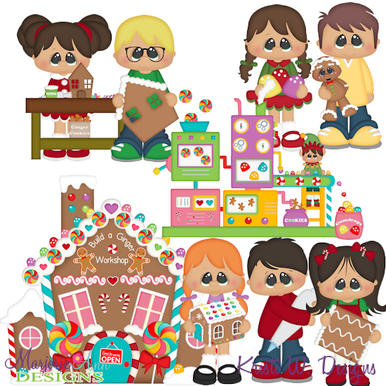 Winter Village~Build A Ginger Workshop SVG Cutting Files+Clipart - Click Image to Close